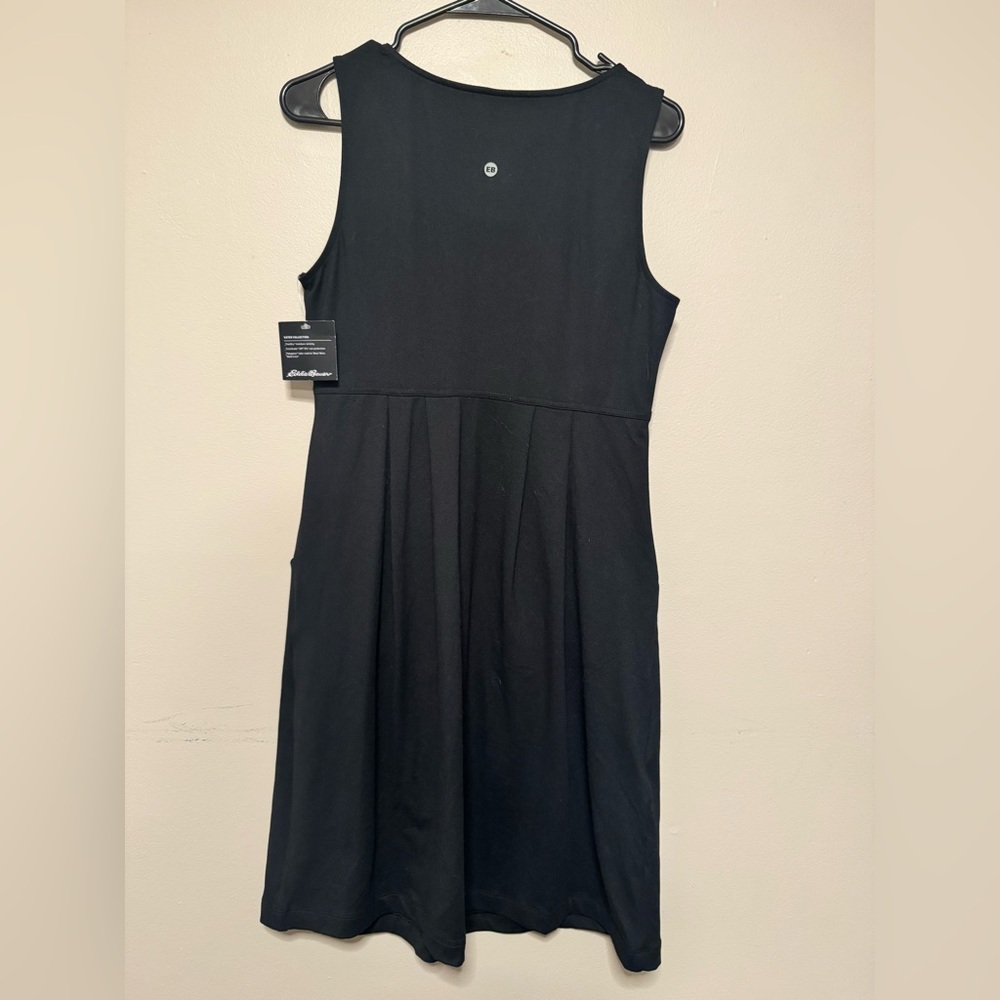 NWT Eddie Bauer Classic Black Midi Dress - Picture 4 of 6